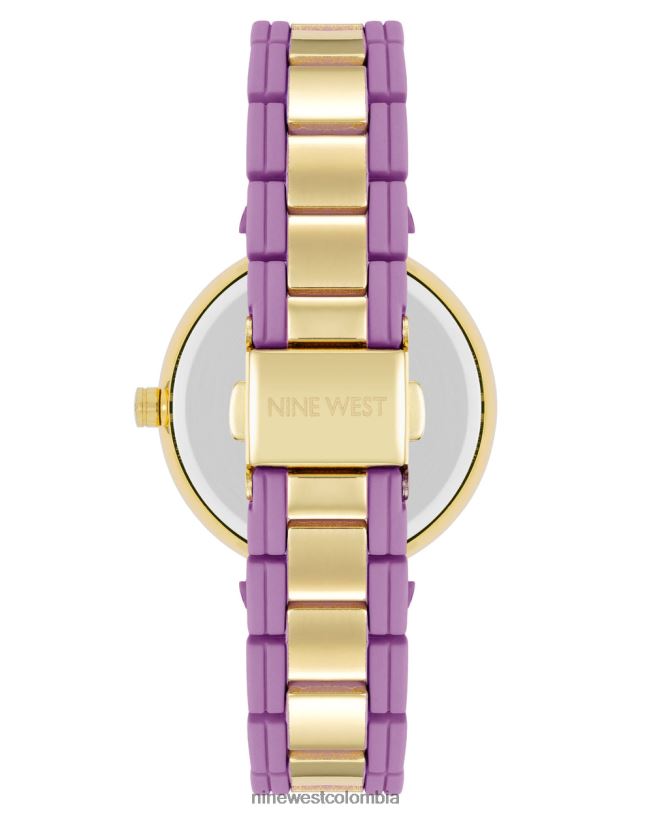 X0LV062880reloj con pulsera de goma y metal Nine West