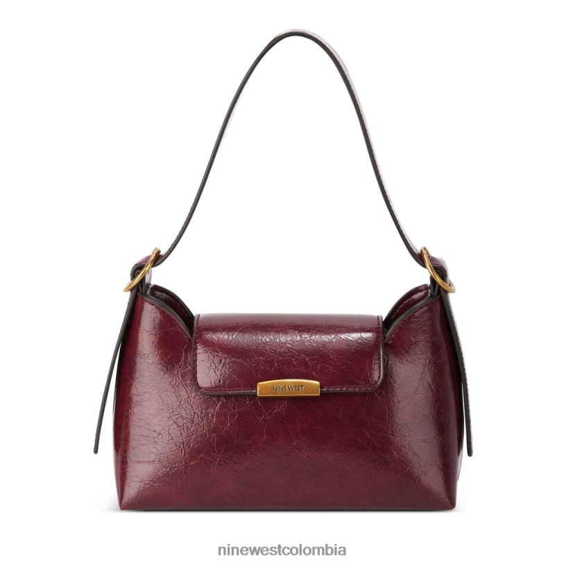 X0LV062775 merlot bolso de hombro effie con solapa Nine West