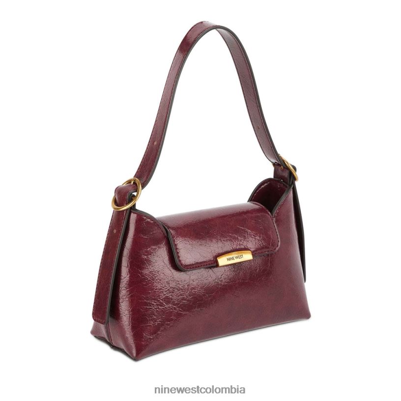 X0LV062775 merlot bolso de hombro effie con solapa Nine West