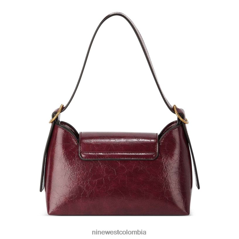 X0LV062775 merlot bolso de hombro effie con solapa Nine West