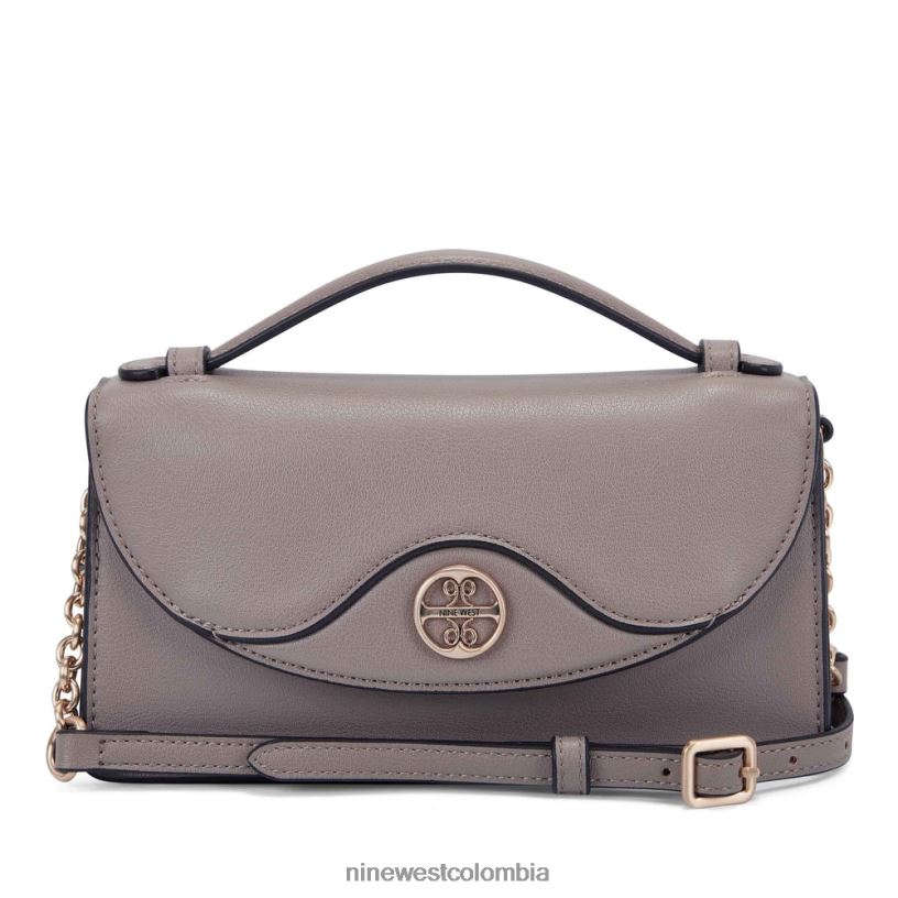 X0LV062616 piedra gris mini bandolera geneva con solapa Nine West