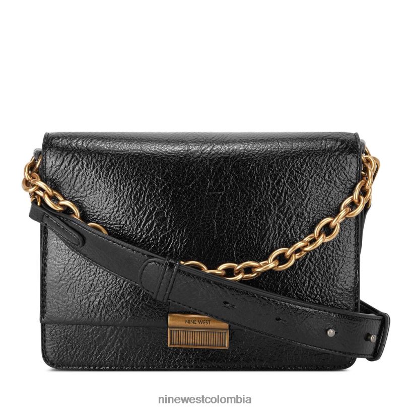 X0LV062651 negro solapa cruzada kathy Nine West