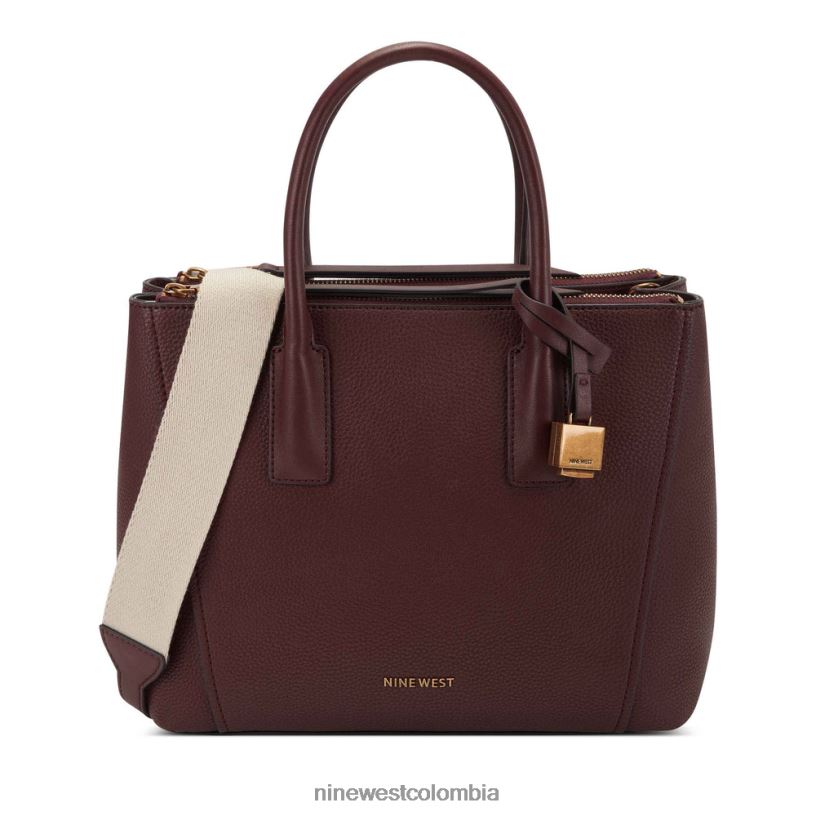 X0LV062737 merlot bolso de mano de génova Nine West