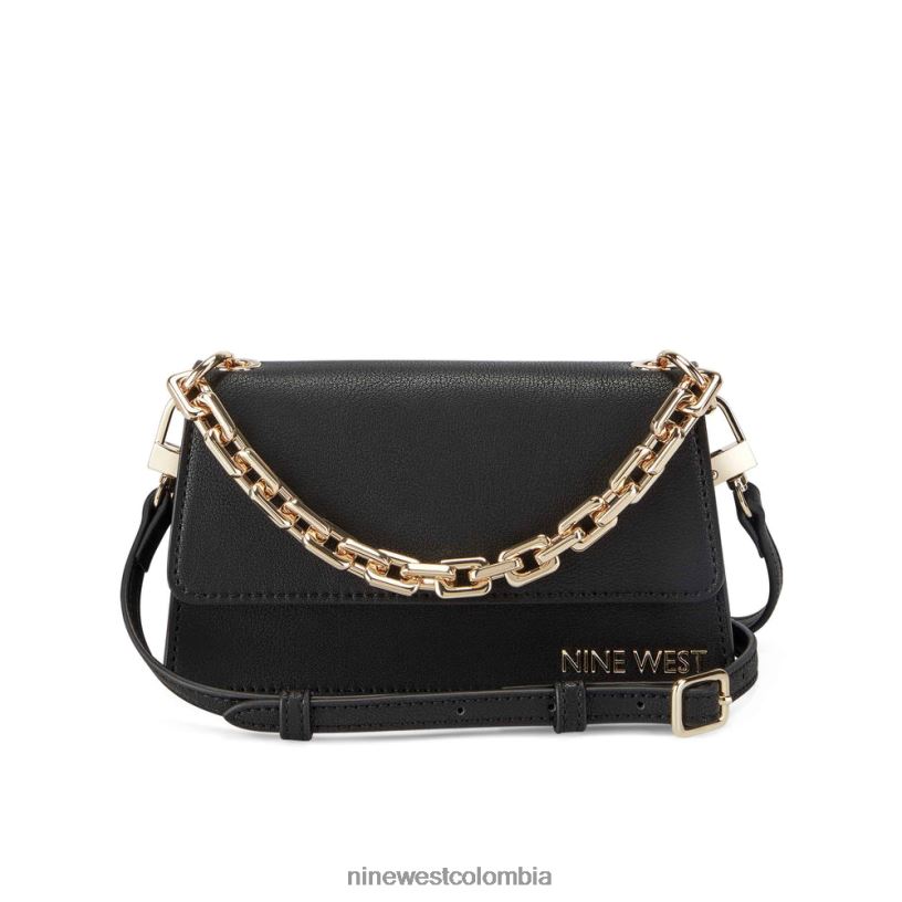 X0LV062413 negro mini bandolera anais con solapa Nine West