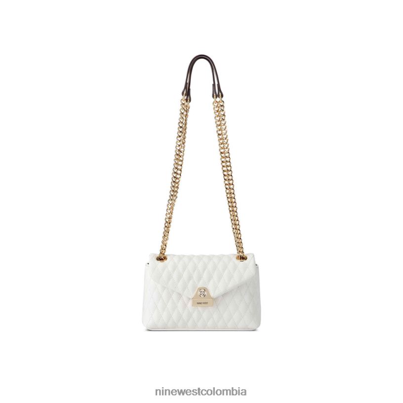 X0LV062439 Blanco óptico Caelia mini bandolera convertible con solapa Nine West