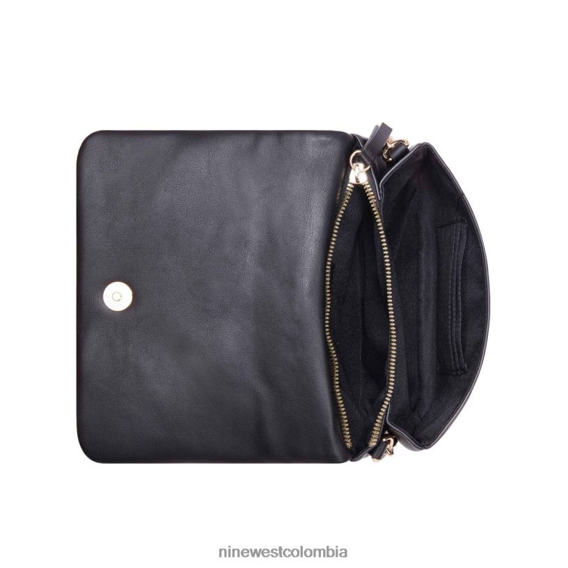 X0LV062459 negro bandolera dixie mini con solapa Nine West