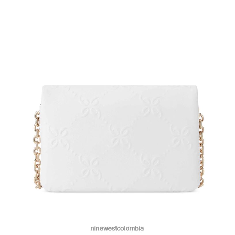 X0LV062460 Blanco óptico bandolera dixie mini con solapa Nine West