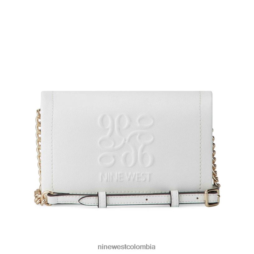 X0LV062465 Blanco óptico mini bandolera Emmaline con solapa Nine West