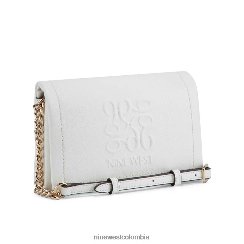 X0LV062465 Blanco óptico mini bandolera Emmaline con solapa Nine West