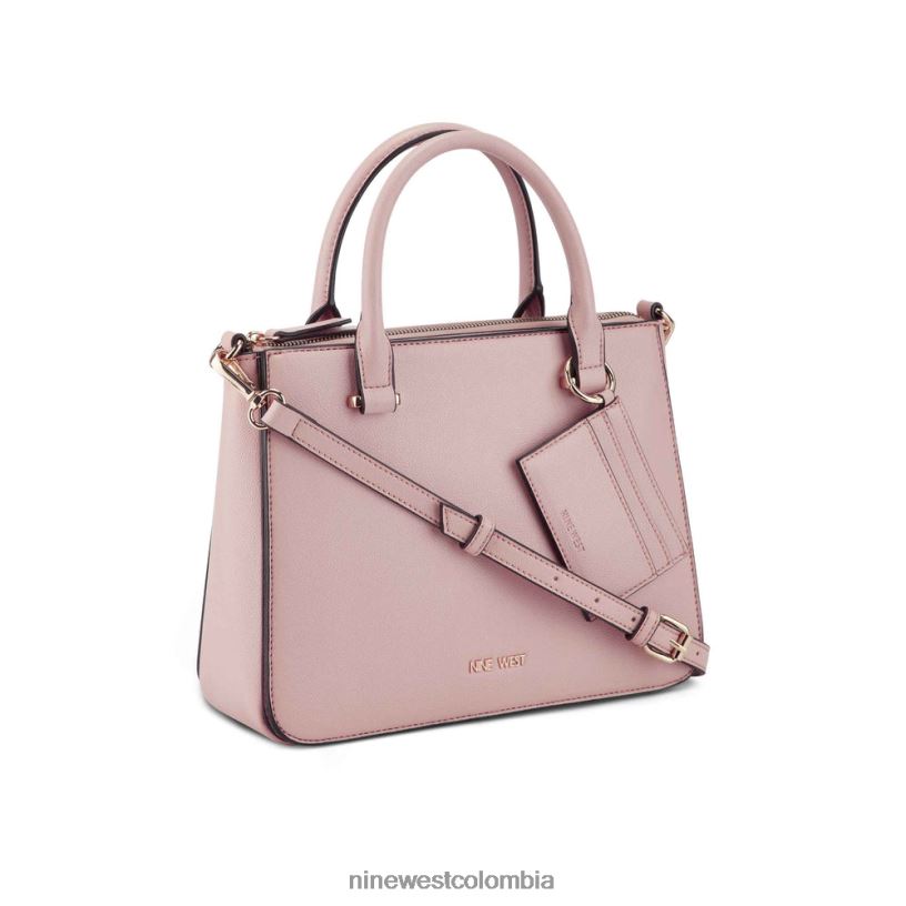 X0LV062523 Rosa palido bolso satchel lucianne jet set Nine West