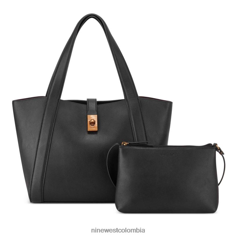 X0LV062526 negro más bolso tote 2 en 1 Nine West