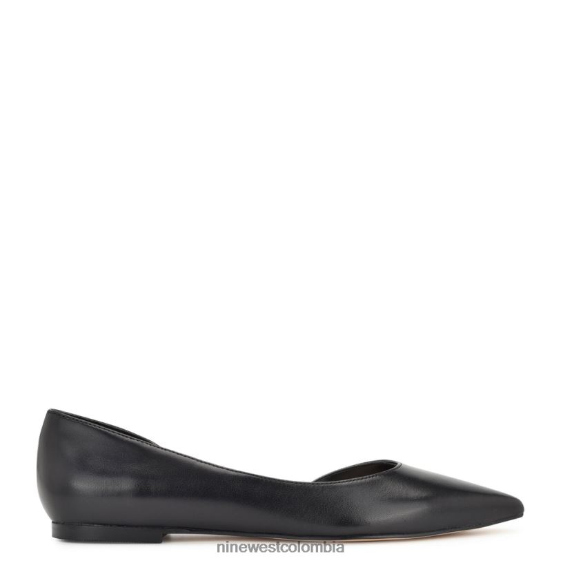 X0LV062267 cuero negro pisos blaha d'orsay Nine West