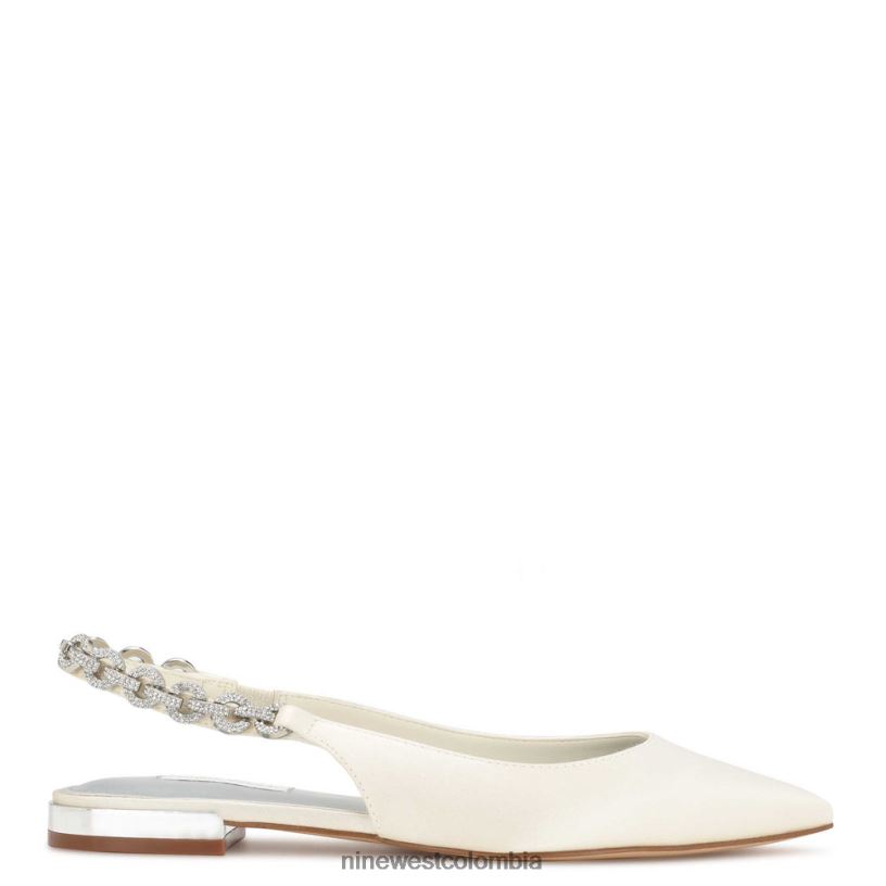 X0LV061783 cristal satinado marfil zapatos planos loriah Nine West