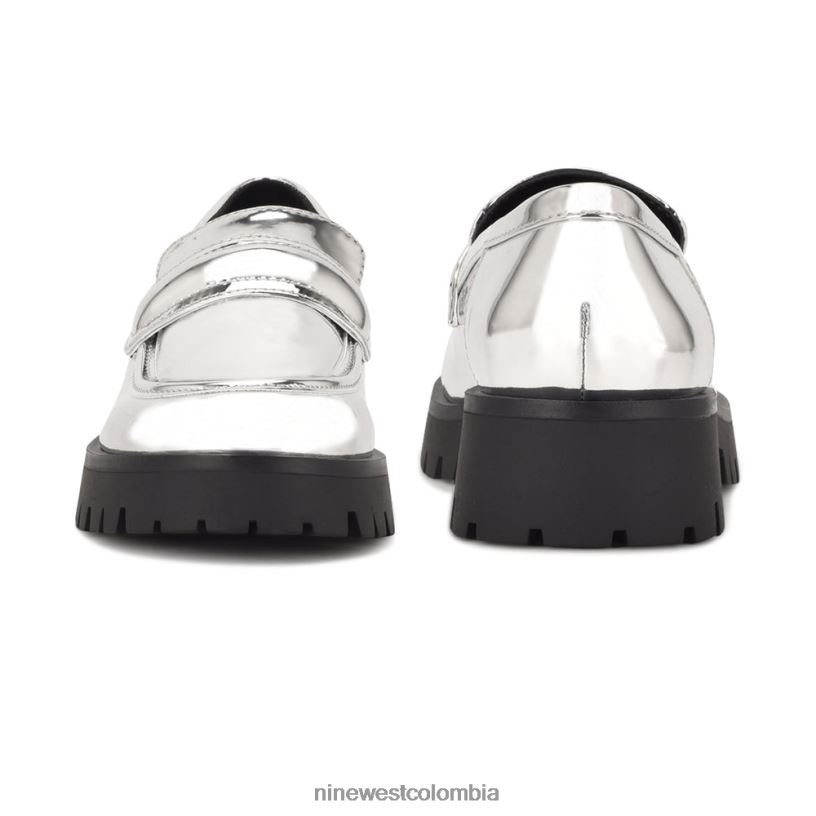 X0LV062293 plata mocasines garren con suela dentada Nine West