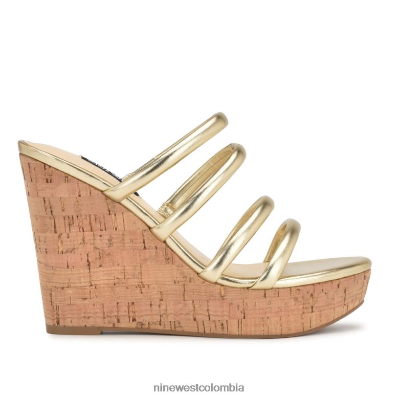 X0LV06665 platino sandalias alpargatas con cuña Haloway Nine West