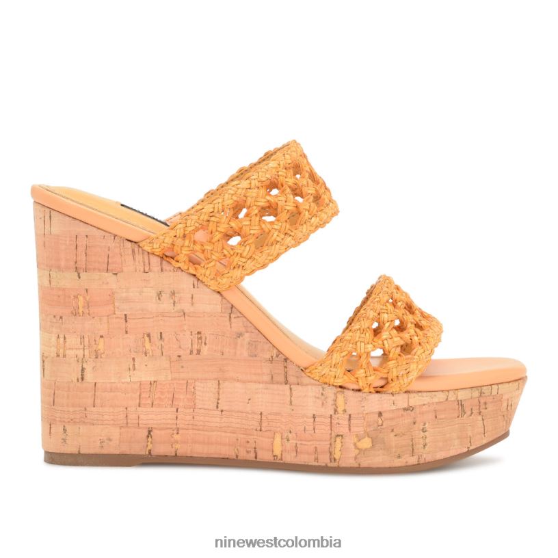 X0LV06740 amarillo sandalias con cuña kalani Nine West