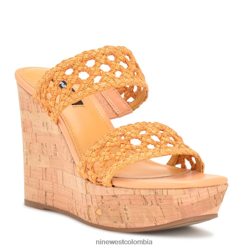 X0LV06740 amarillo sandalias con cuña kalani Nine West