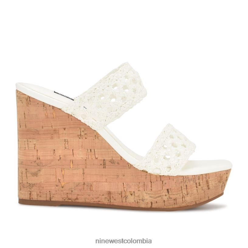 X0LV06741 blanco sandalias con cuña kalani Nine West