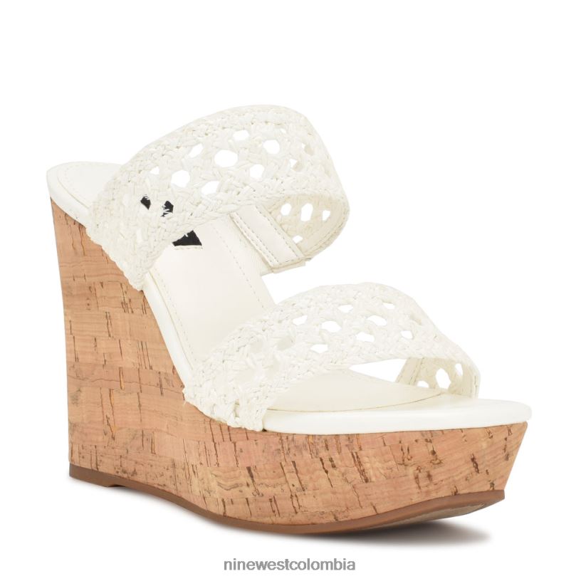 X0LV06741 blanco sandalias con cuña kalani Nine West