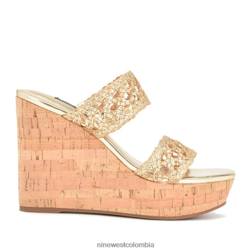 X0LV06742 platino sandalias con cuña kalani Nine West