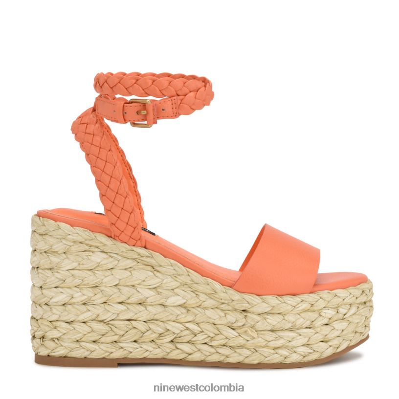 X0LV06752 naranja sandalias keily alpargatas con cuña Nine West