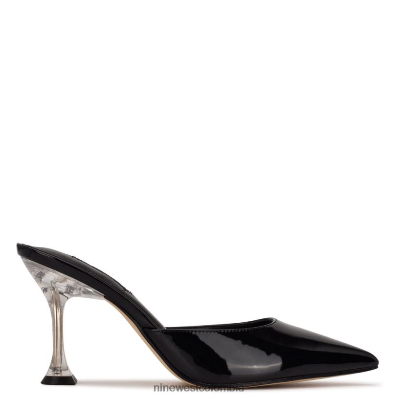 X0LV061243 negro mules con punta puntiaguda Nine West