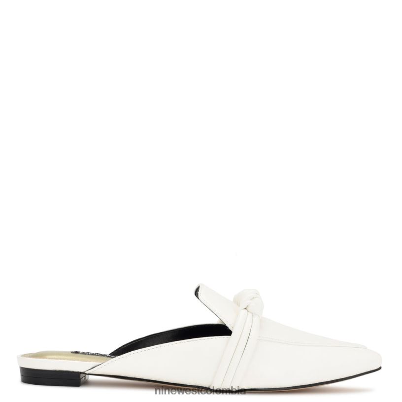 X0LV062106 blanco mules planos Aliby Nine West