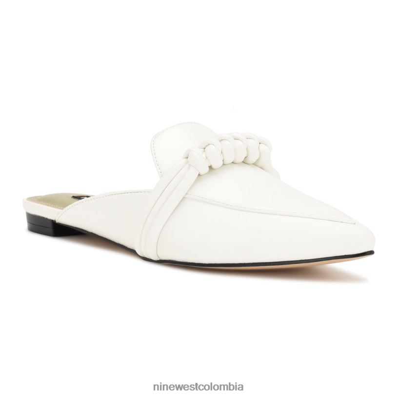 X0LV062106 blanco mules planos Aliby Nine West