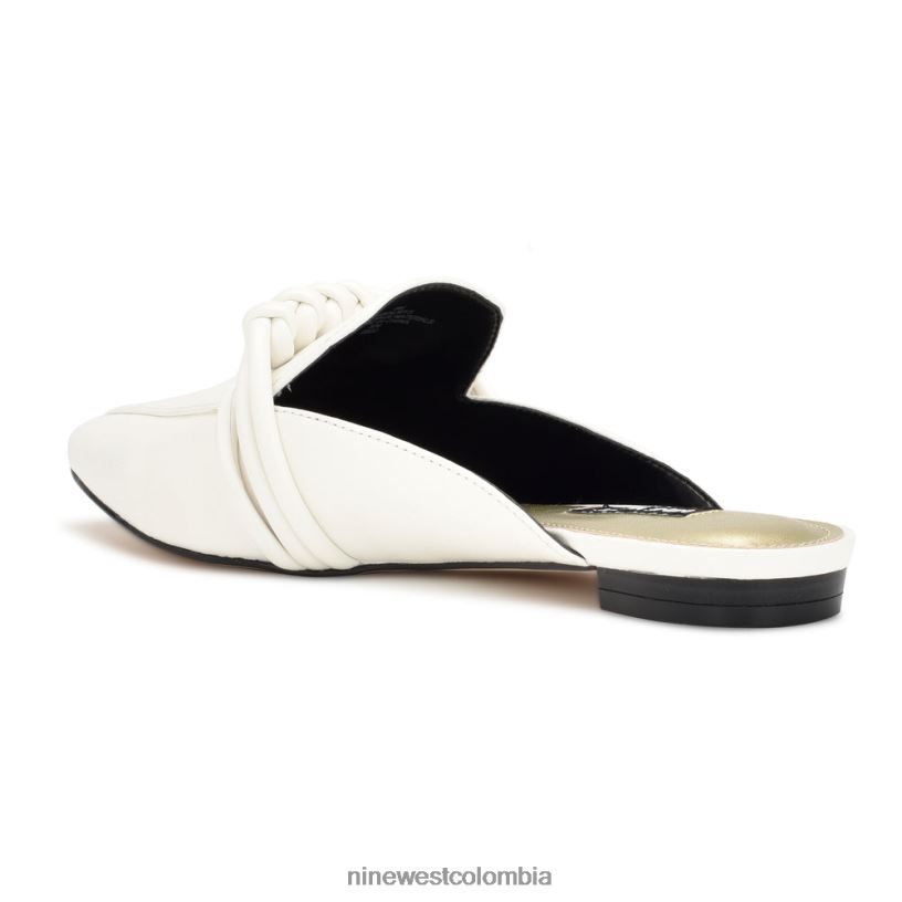 X0LV062106 blanco mules planos Aliby Nine West