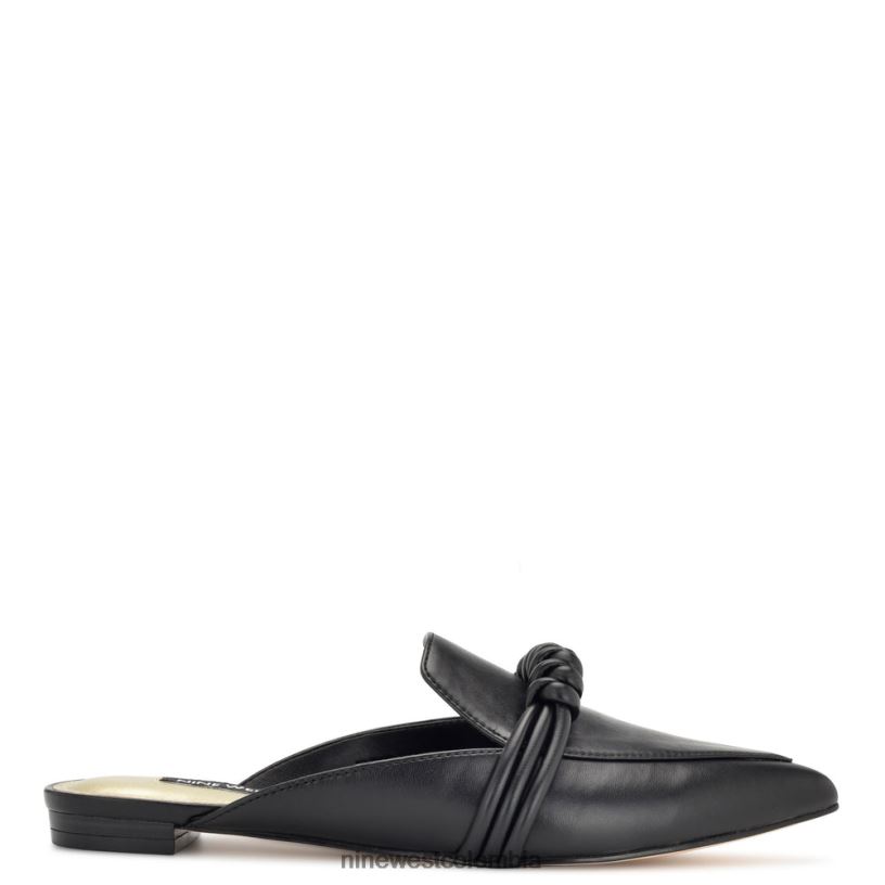 X0LV062107 negro mules planos Aliby Nine West