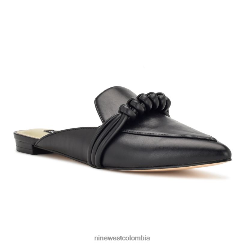 X0LV062107 negro mules planos Aliby Nine West