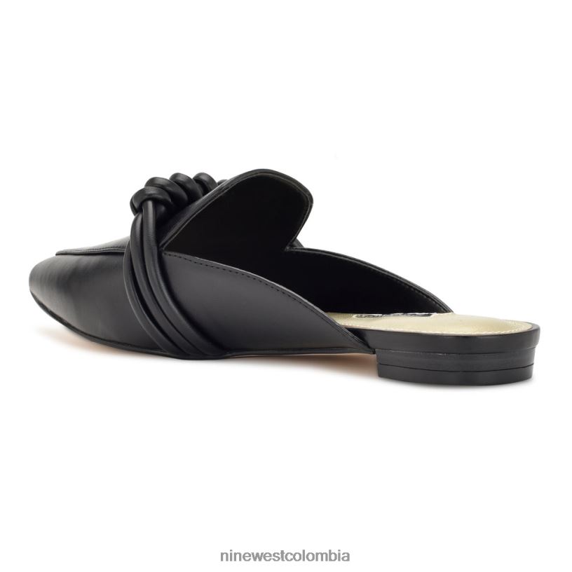 X0LV062107 negro mules planos Aliby Nine West