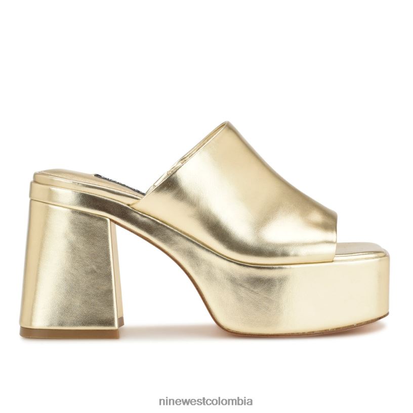 X0LV06674 platino mules con plataforma danzi Nine West