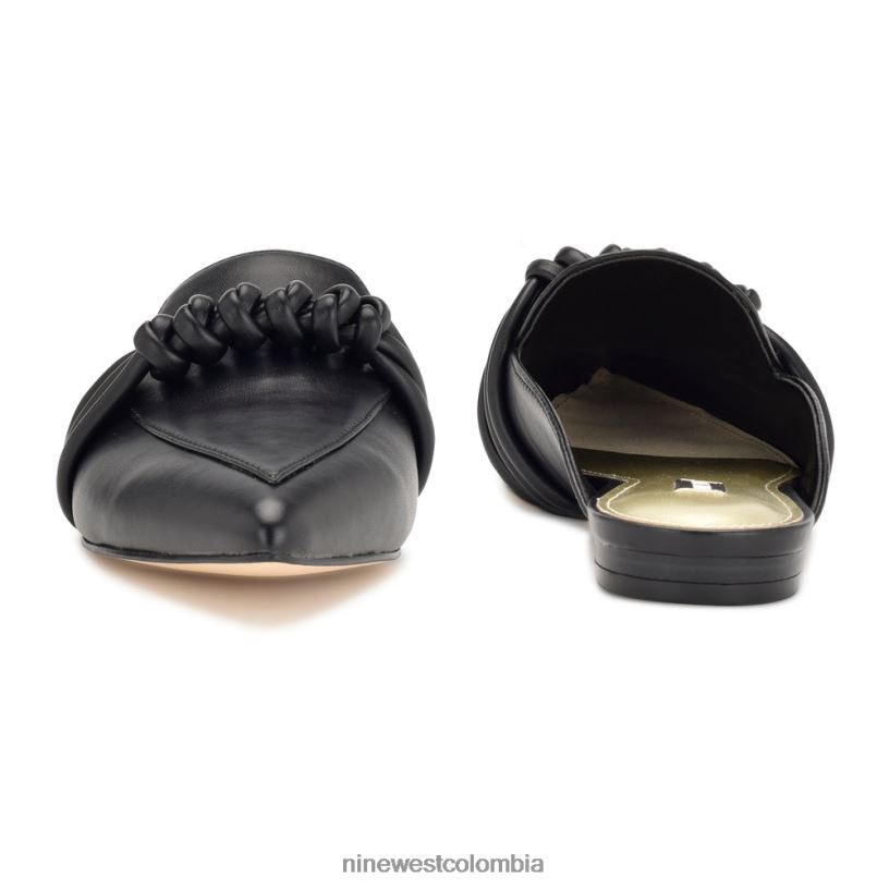 X0LV06688 negro mules planos Aliby Nine West