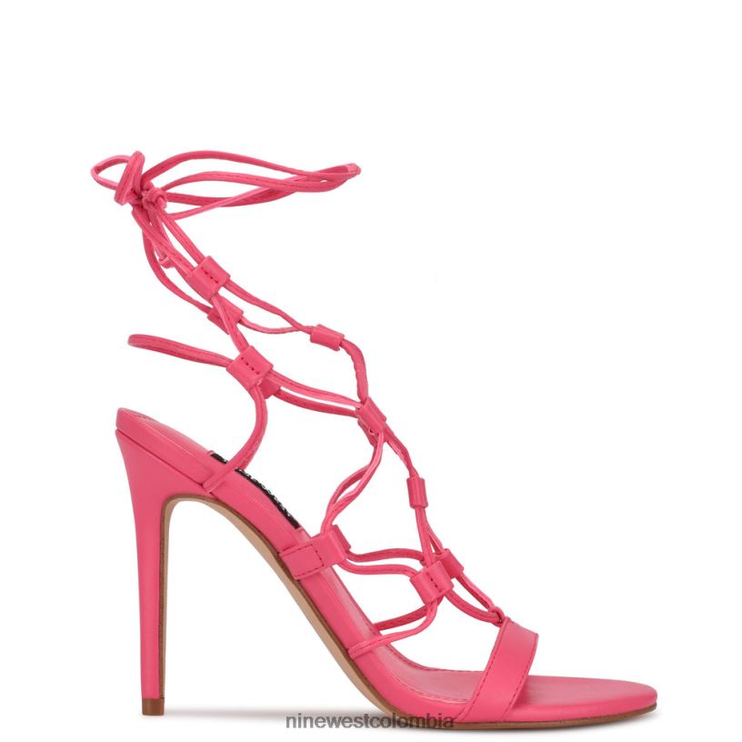 X0LV06854 guau rosa sandalias cruzadas en el tobillo Nine West