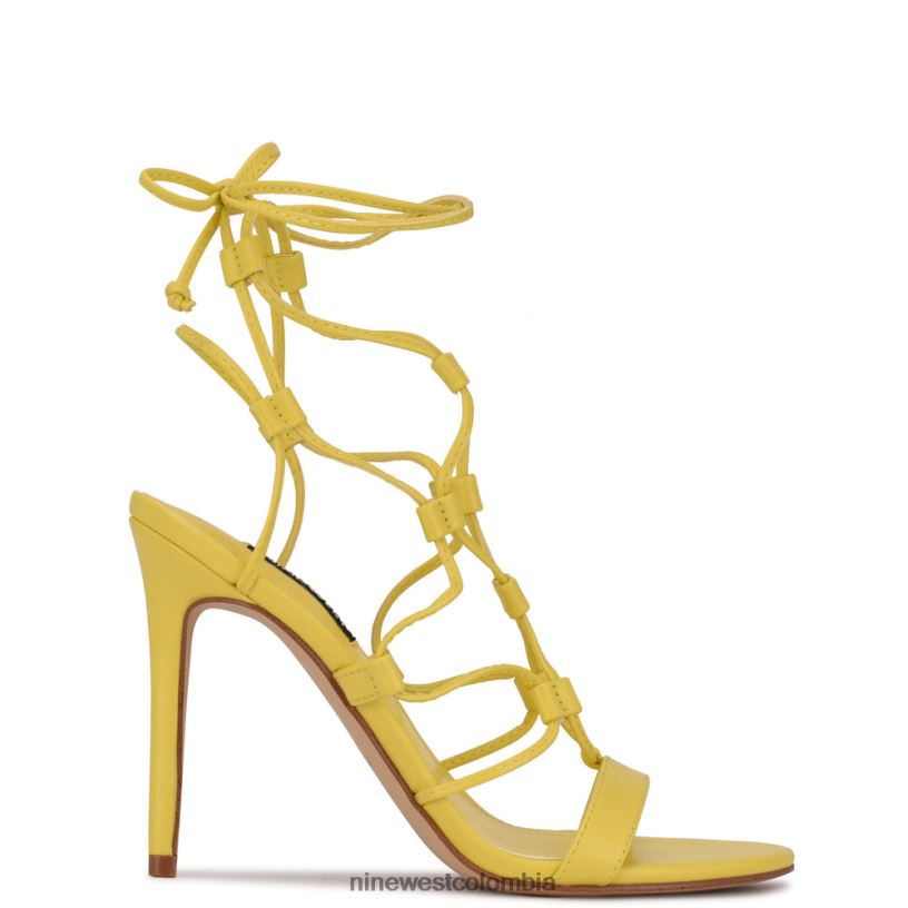 X0LV06855 nuevo amarillo sandalias cruzadas en el tobillo Nine West