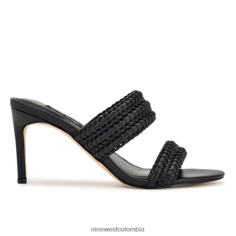 X0LV06135 negro sandalias de tacón con pausa Nine West