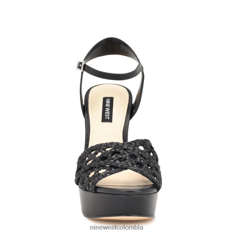 X0LV06155 negro sandalias grecia plataforma Nine West