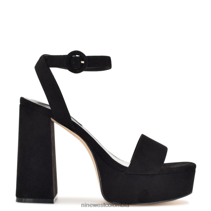 X0LV061759 ante negro sandalias con plataforma jans Nine West