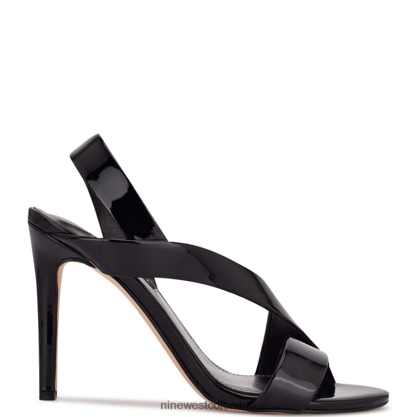 X0LV061839 charol negro sandalias de vestir itzel Nine West