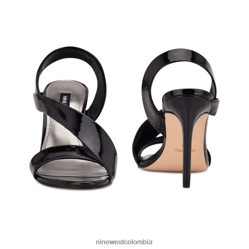 X0LV061839 charol negro sandalias de vestir itzel Nine West