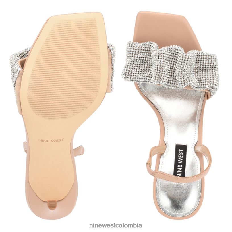 X0LV061857 cristal apenas desnudo sandalias taray Nine West