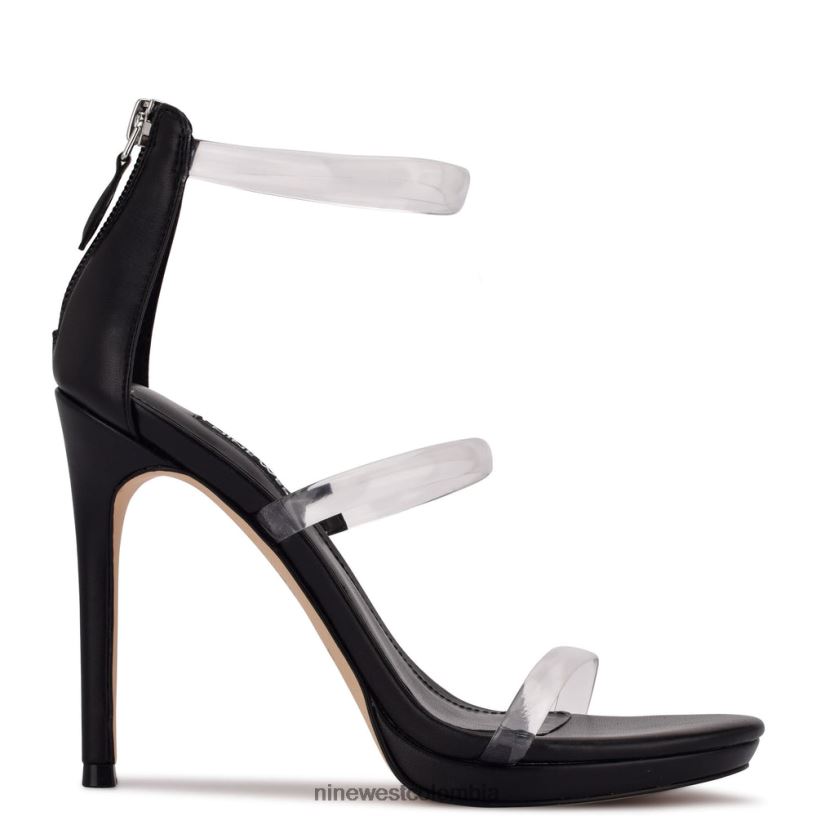 X0LV061935 negro claro sandalias de tacón leah Nine West