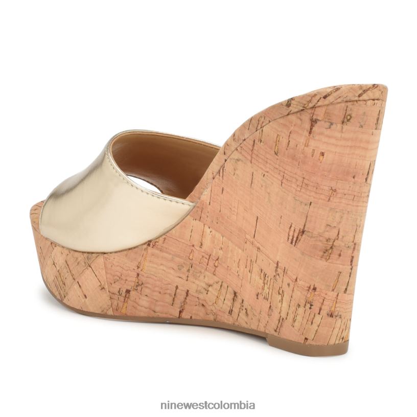 X0LV06195 platino sandalias herden con cuña Nine West