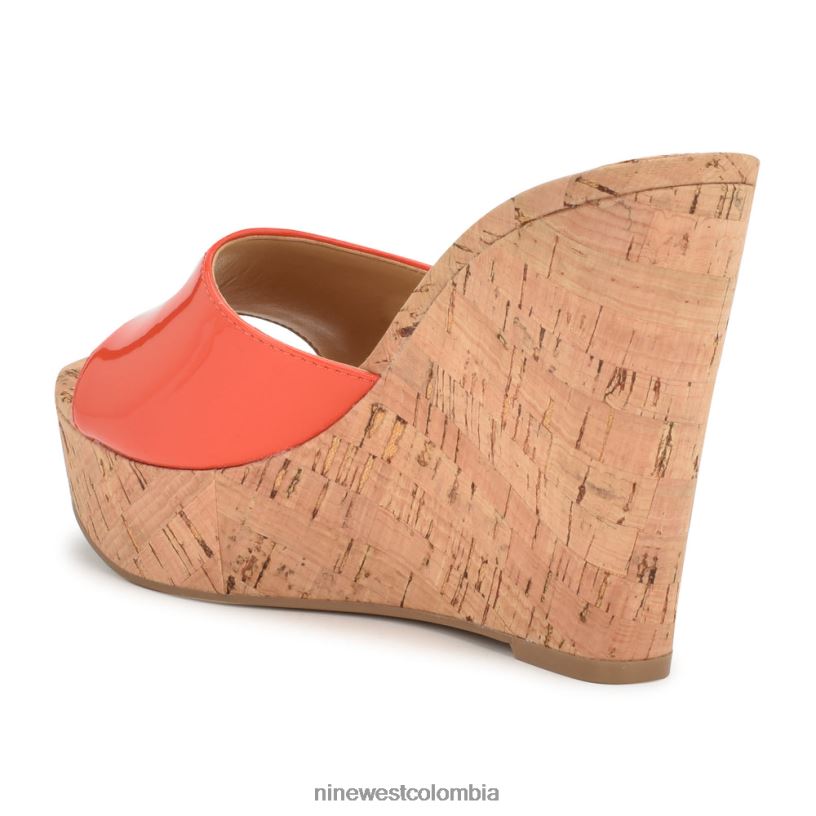 X0LV06196 naranja sandalias herden con cuña Nine West