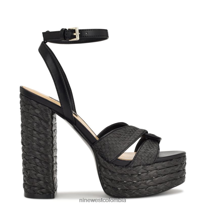 X0LV06200 negro sandalias con plataforma tejida hayya Nine West