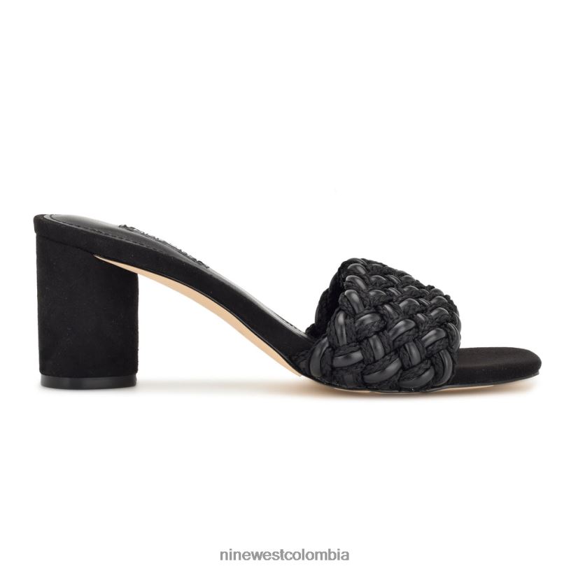 X0LV06216 negro sandalias driah con tacón Nine West