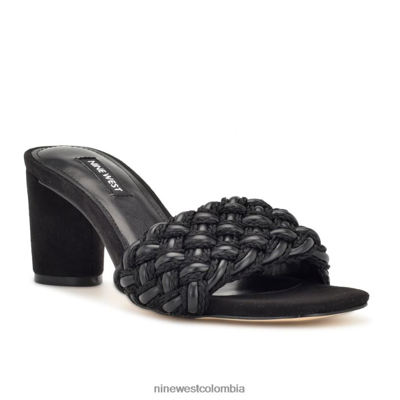 X0LV06216 negro sandalias driah con tacón Nine West