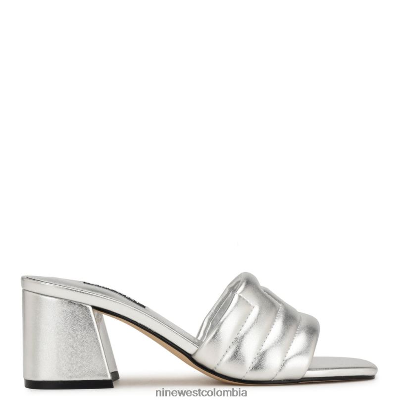 X0LV06244 plata sandalias chanclas con tacón glenra Nine West