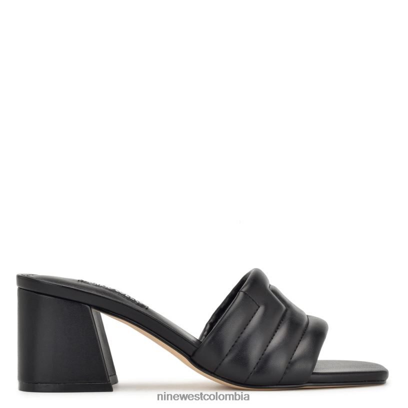 X0LV06247 negro sandalias chanclas con tacón glenra Nine West